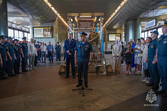 На станции метро «Воробьевы горы» состоялось торжественное открытие выставочной экспозиции, посвященной важным страницам истории пожарной охраны столицы