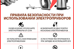 Правила безопасности при использовании электроприборов